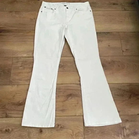 Ralph Lauren Jeans White Jeans White Label Size 12 Wide Leg Vintage LRL Jeans Co - Picture 2 of 8